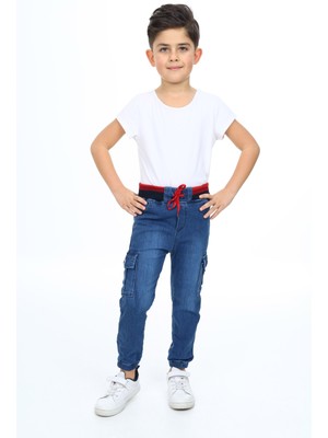 Kinderos Kargo Cepli Lacivert Jean 3473