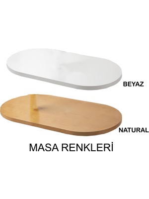 Sweet Home Masa Sandalye Orkide Oval Yemek Masası Takımı Nergis Sandalye Natural 90X160 cm (1 Masa 4 Sandalye )