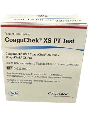 Roche Coaguchek Xs 2*24'lü Inr Ölçüm Stribi (Çubuğu)- 1 Kutu Içinde 48 Adet Strip