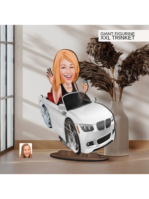 Bk Gift Kişiye Özel Boss Anne Karikatürlü Büyük Boy Ahşap Biblo-3 Arkadaşa Hediye , Sevgiliye Hediye, Kişiye Özel Biblolar