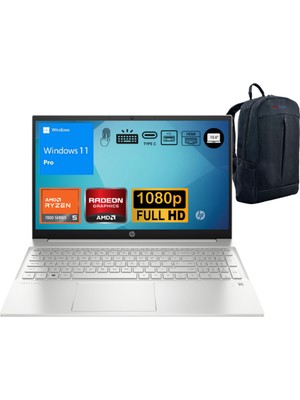 Hp 15-EH3011NT Amd Ryzen 5 7530U 32GB 1tb SSD 15.6" Fhd Windows 11 Pro Taşınabilir Bilgisayar 7P6A9EAWZ08 + Webzone Çanta