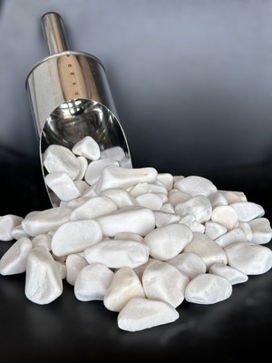 Nadir Peyzaj 3 KG Dolamit Taşı, Dekor Taşı, Akvaryum Taşı, Beyaz Çakıl Taşı, Süs Taşı 2-4 cm