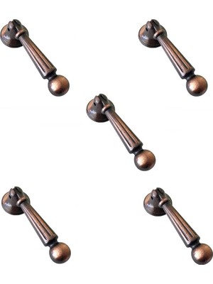 Eym 5 Adet Misket Sarkaç Metal Pimli Tek Vidalı Antik Bakır Mobilya Kulp