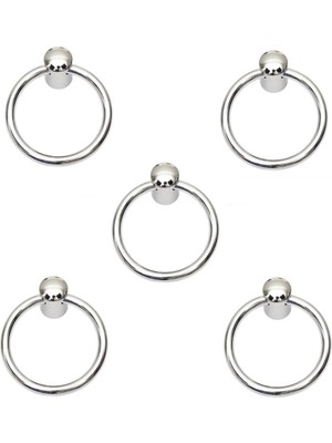 Eym 5 Adet Halka Sarkaç Krom Tek Vidalı Mobilya Kulp Düğme