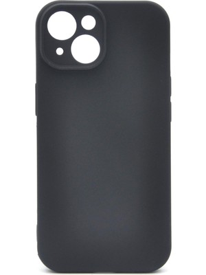 NOVKA Phone Accessories  iPhone 13 Uyumlu Düz Renk Esnek Yumuşak Silikon Kılıf  Rubber Siyah
