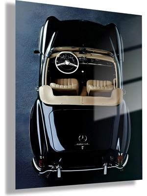 Temperli Gerçek Cam Tablo Arka Açı Mercedes S 190 Sl