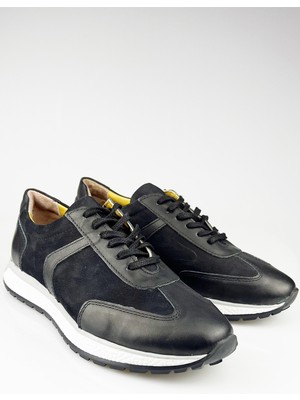 Lusive Siyah   Deri Rahat Erkek Günlük Ayakkabı