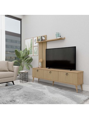 Mezza 1382 Terra 180 cm (Ahşap Ayaklı) Tv Ünitesi Sepet - Yunus