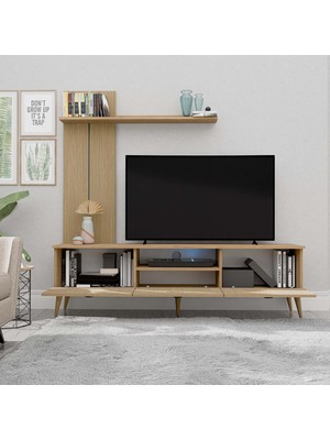 Mezza 1382 Terra 180 cm (Ahşap Ayaklı) Tv Ünitesi Sepet - Yunus