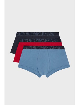 Emporio Armani Organik Pamuklu Esnek 3 Pack Boxer Erkek Boxer 111357 4R726 05837