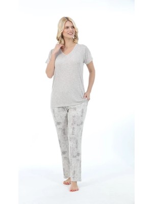Etoile Bambu Yumuşak Dokulu Kısa Kol Kadın Pijama Takım 73231