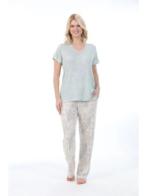 Etoile Bambu Yumuşak Dokulu Kısa Kol Kadın Pijama Takım 73225
