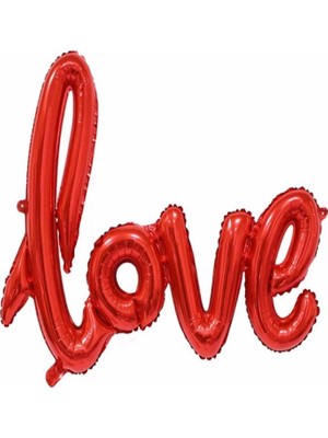 Organizasyon Pazarı Love İmza Folyo Balon Kırmızı 70cm x 36cm