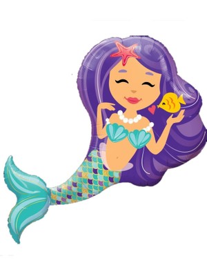 Organizasyon Pazarı Deniz Kızı Folyo Balon 75 cm