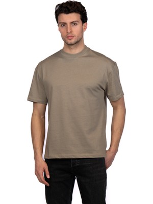 JSCO Erkek Bisiklet Yakalı Basic Vizon Yeşili Tişört 8411