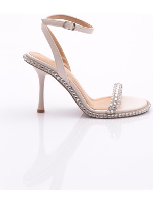 Dgn 2413 Kadin Bilekten Bağlamali Topuklu Ayakkabi