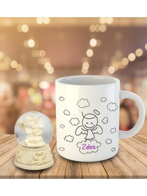 Ejoya Kişiye Özel Melek Temalı Fincan Hediye Seti 81208