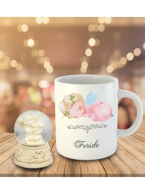 Ejoya Kişiye Özel Melek Temalı Fincan Hediye Seti 81206