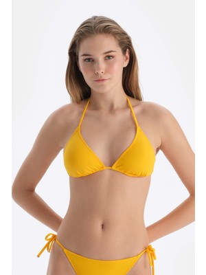 Dagi Sarı Üçgen Küçük Bikini Üst