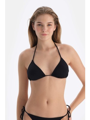 Dagi Siyah Üçgen Küçük Bikini Üst
