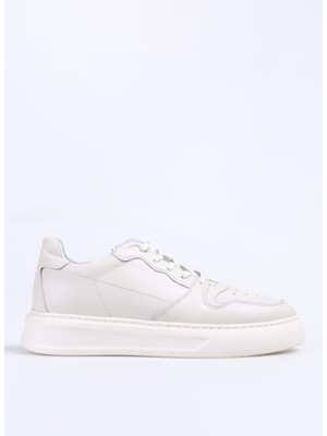 Fabrika Ekru Erkek Deri Sneaker Aelı