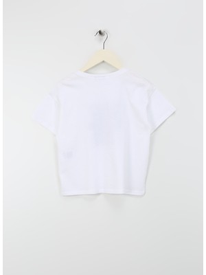 Benetton Beyaz Kadın T-Shirt 3096C10I0