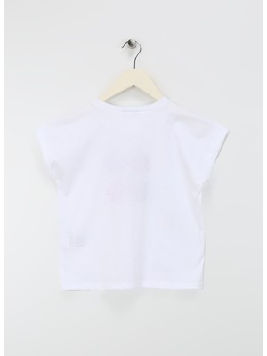 Benetton Beyaz Kız Çocuk T-Shirt 3I1XC10I6