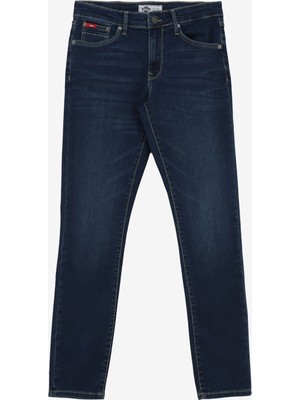Lee Cooper Jeff Normal Bel Dar Kesim Çok Dar Paça Mavi Erkek Jean Pantolon