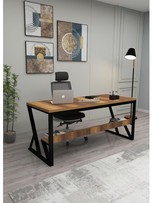 3E Dekorasyon Yapı Çalışma Masası Bilgisayar Masası Ofis Masası Makam Masası Patron Masası 70 x 170 x 75 cm Mdf