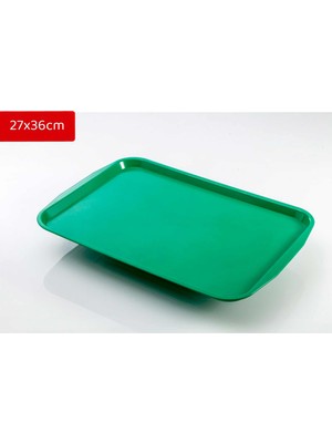 Avangart Mutfak 1 Adet - 27X36CM Yeşil Plastik Servis Tepsisi