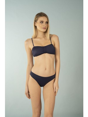 Estiva Luplu Straplez Bikini Takımı - Lacivert