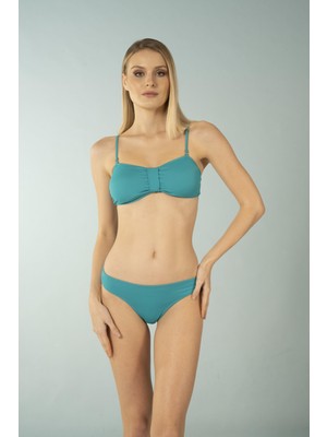 Estiva Luplu Straplez Bikini Takımı - Turkuaz