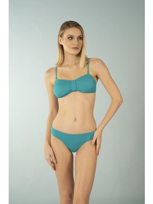 Estiva Luplu Straplez Bikini Takımı - Turkuaz