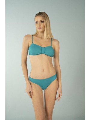 Estiva Luplu Straplez Bikini Takımı - Turkuaz