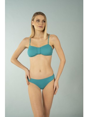 Estiva Luplu Straplez Bikini Takımı - Turkuaz