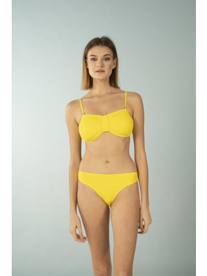 Estiva Luplu Straplez Bikini Takımı - Sarı