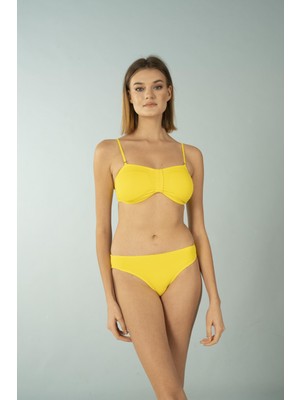 Estiva Luplu Straplez Bikini Takımı - Sarı