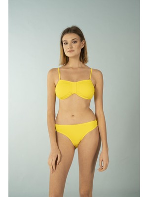 Estiva Luplu Straplez Bikini Takımı - Sarı