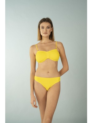 Estiva Luplu Straplez Bikini Takımı - Sarı