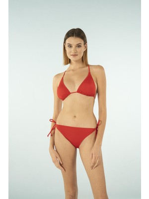 Estiva Üçgen Ipli Bikini Takımı - Bordo