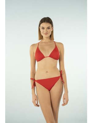 Estiva Üçgen Ipli Bikini Takımı - Bordo