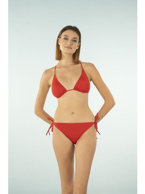 Estiva Üçgen Ipli Bikini Takımı - Bordo