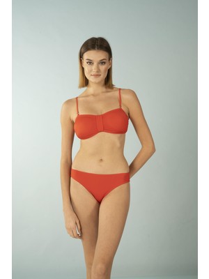 Estiva Luplu Straplez Bikini Takımı - Kırmızı