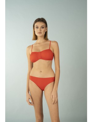 Estiva Luplu Straplez Bikini Takımı - Kırmızı