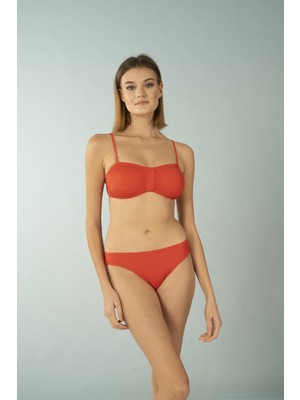 Estiva Luplu Straplez Bikini Takımı - Kırmızı