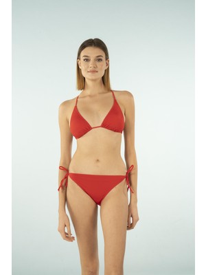 Estiva Üçgen Ipli Bikini Takımı - Bordo