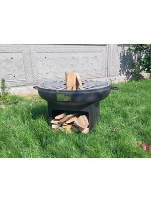 Kayra Odunluklu Ateş Çukuru Çap 750 mm (Izgaralı)