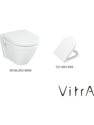 Vitra S50 Asma Klozet 5618L003-0850, Vitra Universal Soft Klozet Kapağı 121-003-909