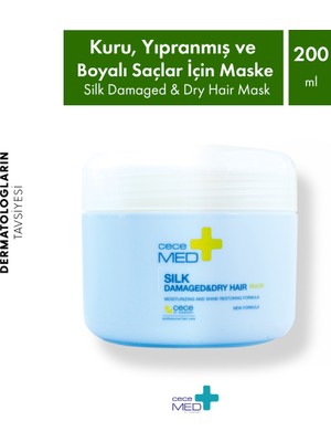 Cecemed İpek Proteinli Saç Maskesi 200 ml – Kuru ve Yıpranmış Saçlar İçin Kinoa Sütü ve Hindistan Cevizi Yağı ile Onarıcı Haftalık Bakım