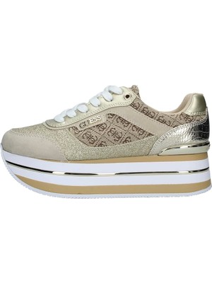 Guess Kadın Kalın Tabanlı Gold Logolu Sneaker